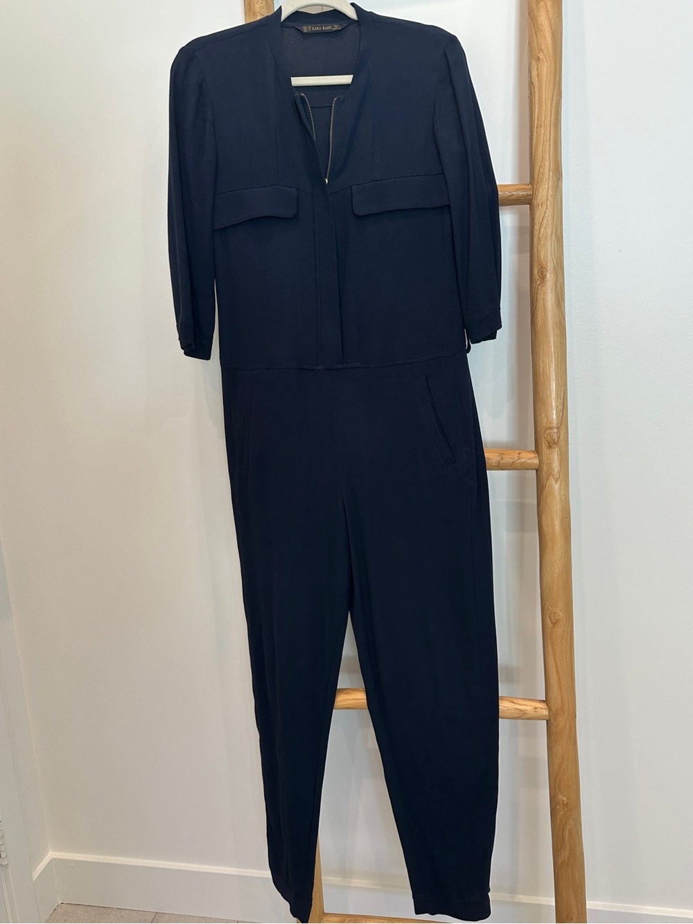 Zara navy blue utility jumpsuit sz xs